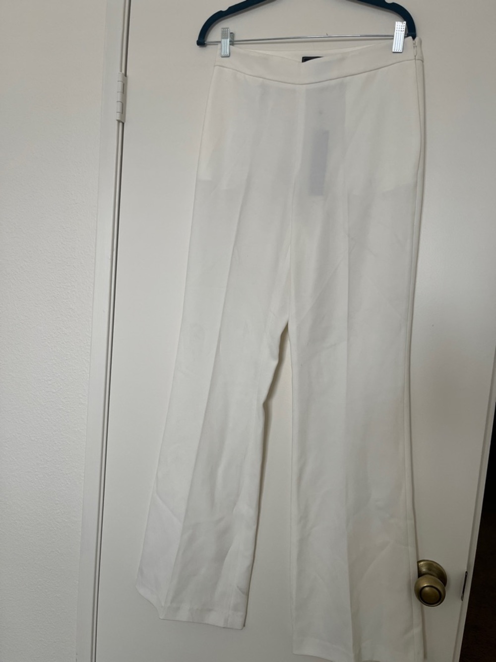BCBG MaxAzria Cream Wide-Leg Dress Pants